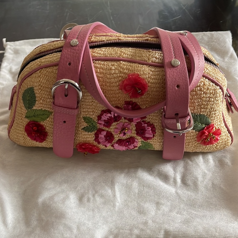 Christian Dior Authentic Wicker Floral Raffia Bag- Limited Edition - NEVER USED